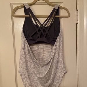 Lululemon Built-in Bra Tank (light/dark grey)
